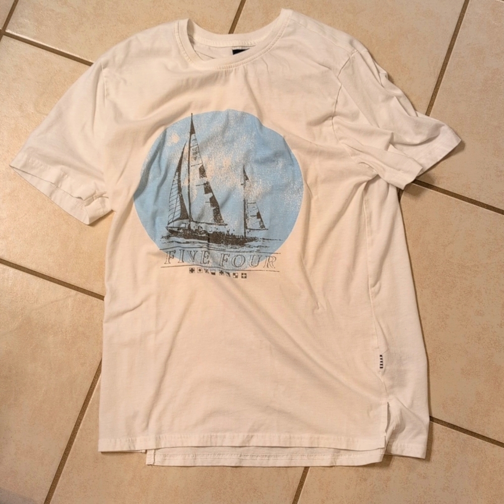 Five Four Medium Sailboat Racing Graphic T-shirt